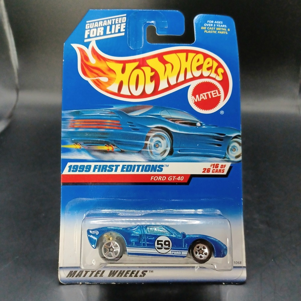 Hot Wheels Car 1999 Ford GT-40 Blue First Editions Series #921 16/26
